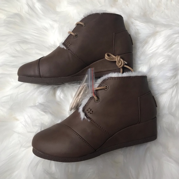 Toms youth wedge booties brown - Picture 2 of 6